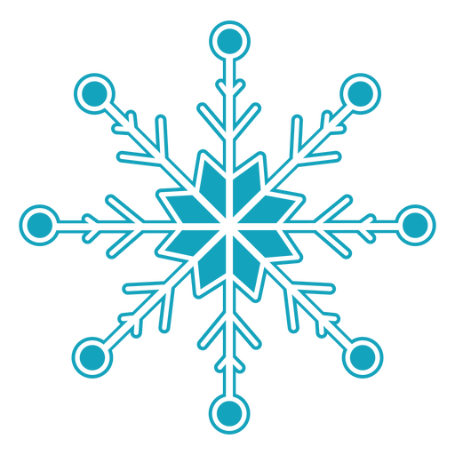 Weihnachtsschmuck in Form einer Schneeflocke PNG-Design
