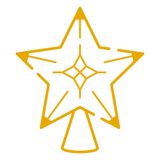 Estrela para colocar no topo da árvore de Natal Desenho PNG