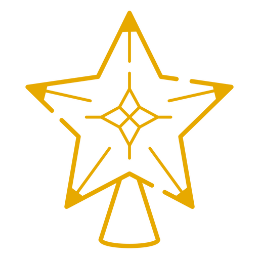 Stern zum Aufstecken auf den Weihnachtsbaum PNG-Design