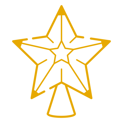 Sterne, die üblicherweise auf der Spitze von Weihnachtsbäumen verwendet werden PNG-Design