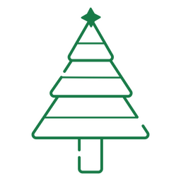 Resumen de un árbol de navidad clásico Diseño PNG