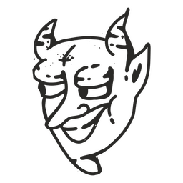 Demon Mask With Horns Png & Svg Design For T-shirts