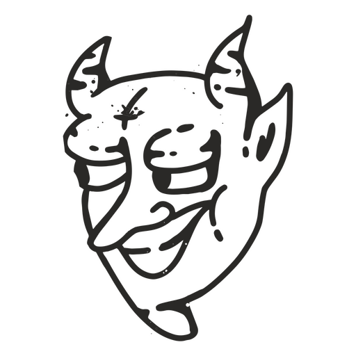 Máscara de demonio con cuernos Diseño PNG