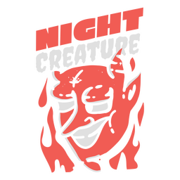 Insignia recortada de criatura nocturna Diseño PNG