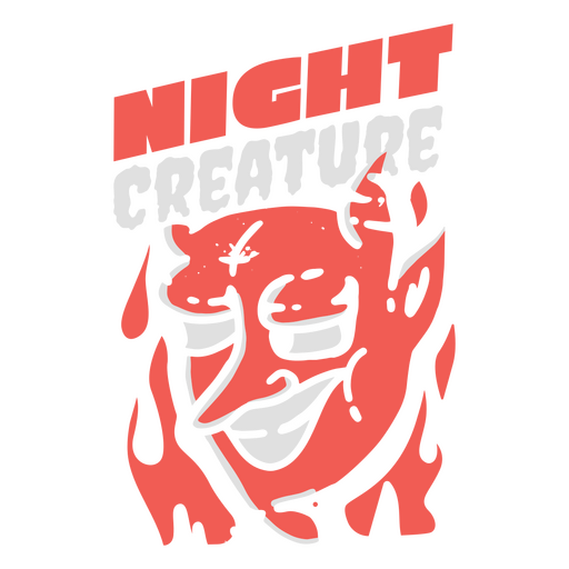 Night creature cut out badge PNG Design