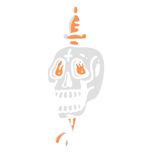 Halloween skull cut out monster PNG Design