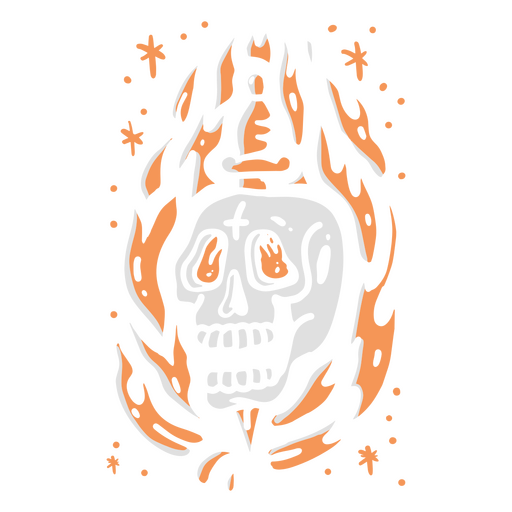Skull Halloween monster cut out PNG Design