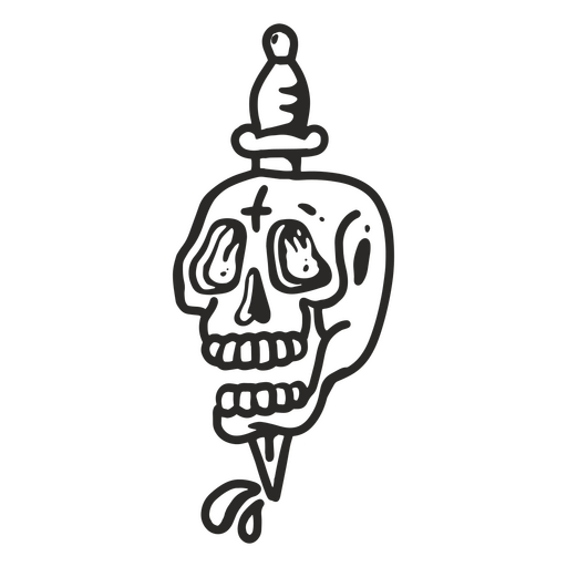 Skull Halloween monster PNG Design