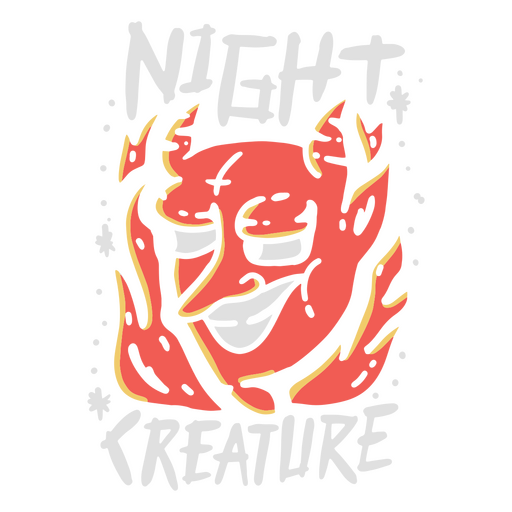Insignia de Halloween de criatura nocturna Diseño PNG