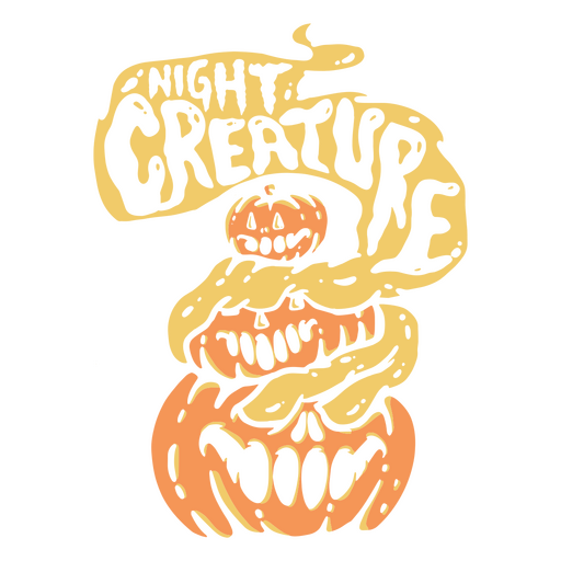 Nachtkreatur Halloween ausgeschnittenes Zitat PNG-Design