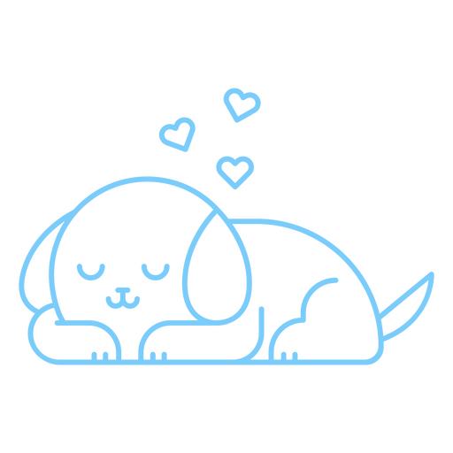 Cute dog taking the nap PNG Design