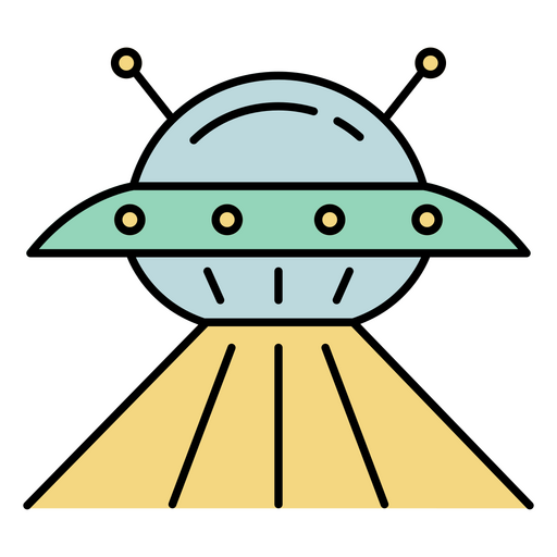 UFO auf der Erde ankommen PNG-Design