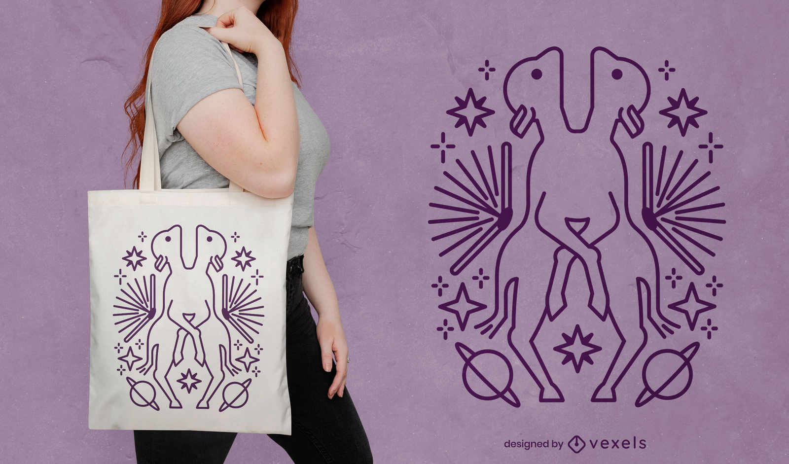 Dark magic creature tote bag design