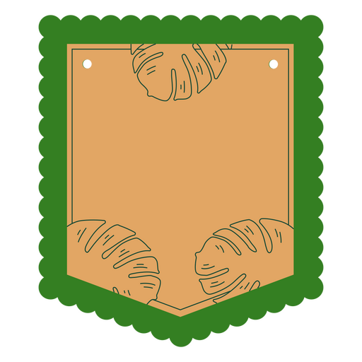 Green shield-shaped birthday card    PNG Design