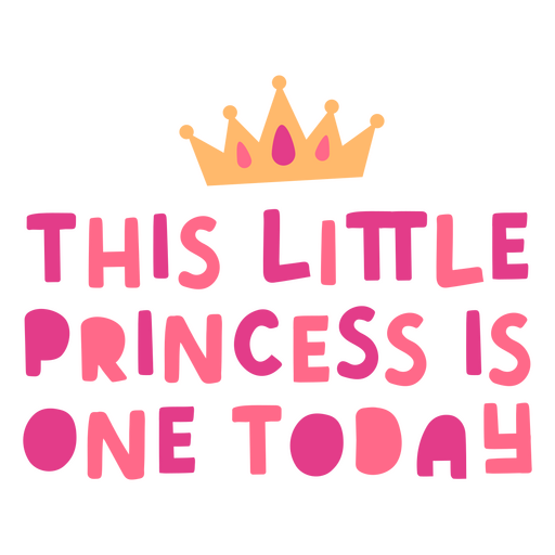 Birthday princess quote PNG Design