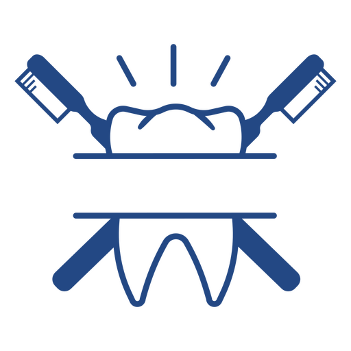 Zahn- und Bürstensymbol PNG-Design