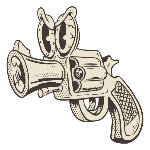 Dibujos animados retro pistola de Halloween Diseño PNG
