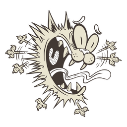 Desenho retrô de gato com medo do Halloween Desenho PNG