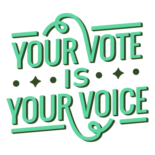 Voting social matter quote PNG Design