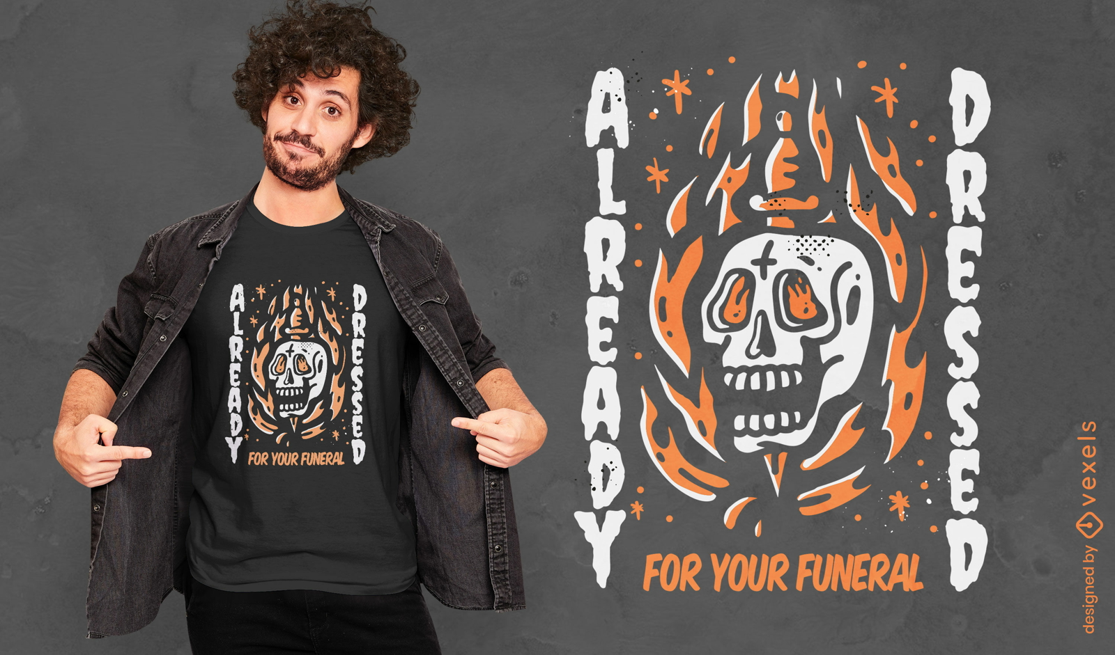 Design de t-shirt de citação de Halloween de funeral