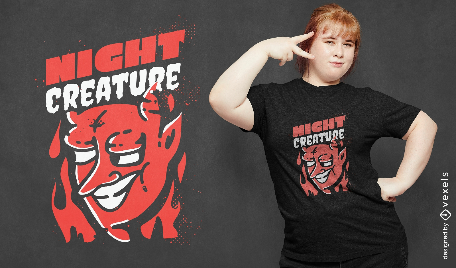 Design de t-shirt de citação de Dia das Bruxas do diabo vermelho