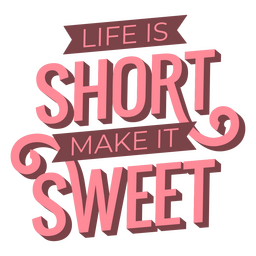 Das Leben ist ein kurzes Motivationszitat PNG-Design