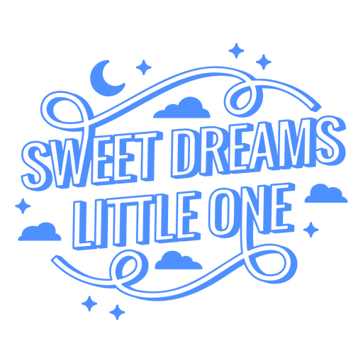 Sweet dreams kid quote stroke PNG Design