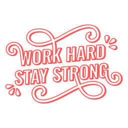 Trabalho duro curso de citação Desenho PNG