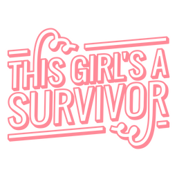 Trazo de cita feminista sobreviviente Diseño PNG