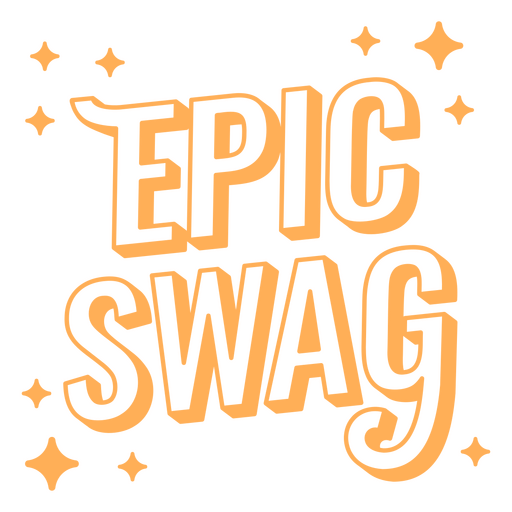Epic swag quote stroke PNG Design