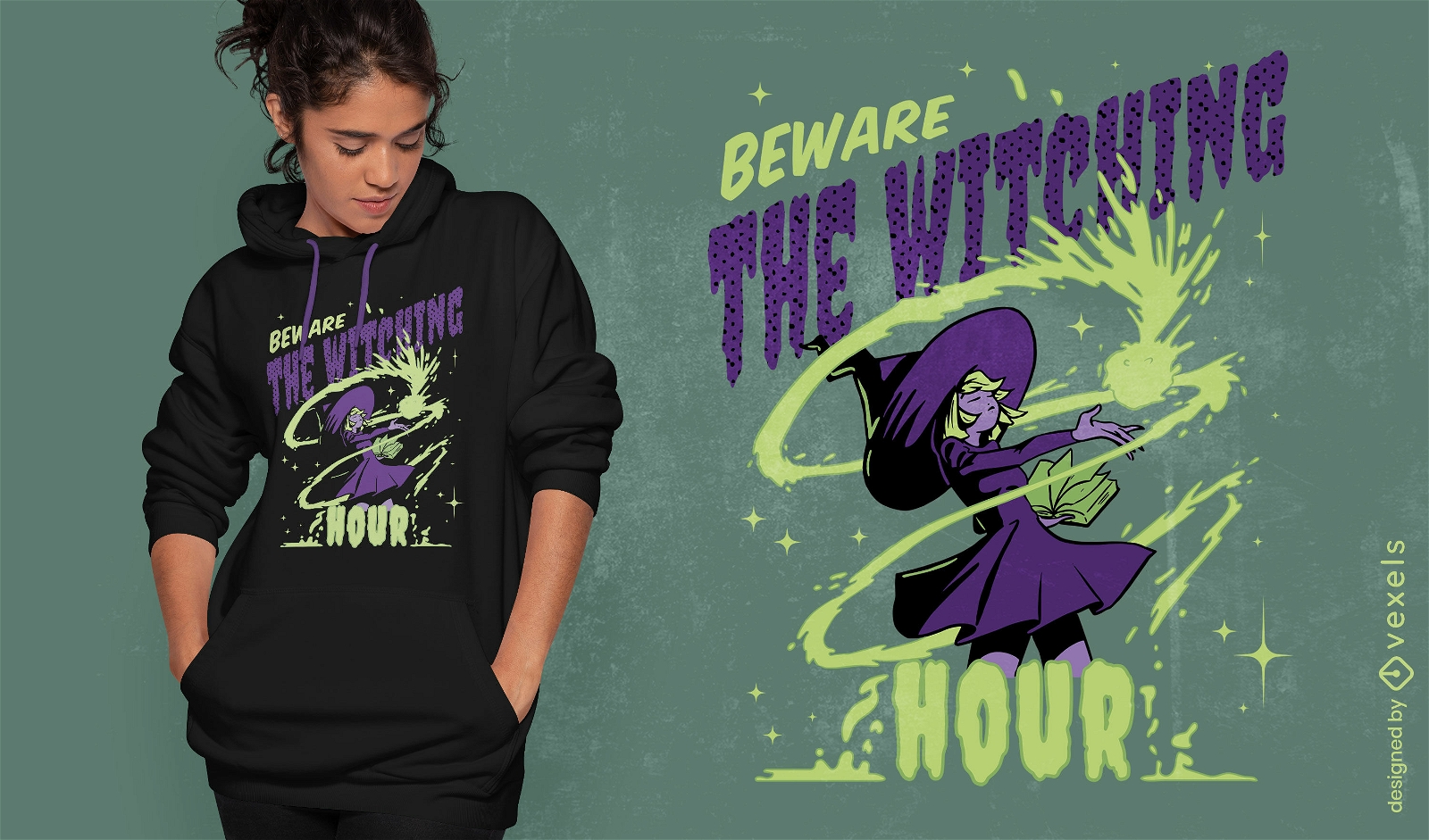 Witching hour Halloween t-shirt design