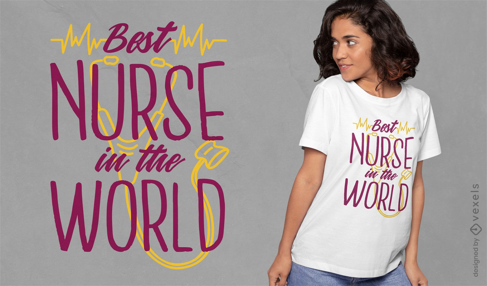 Design de camiseta de citação de enfermeira de saúde