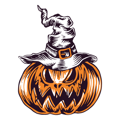 Kürbis-Monster-Hut-Charakter PNG-Design