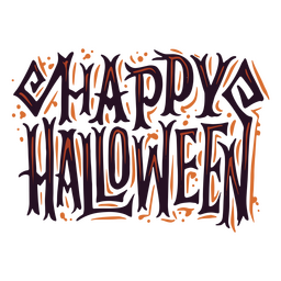 Happy Halloween creepy quote PNG Design