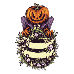 Kürbis-Monster-Begräbnis-Charakter PNG-Design