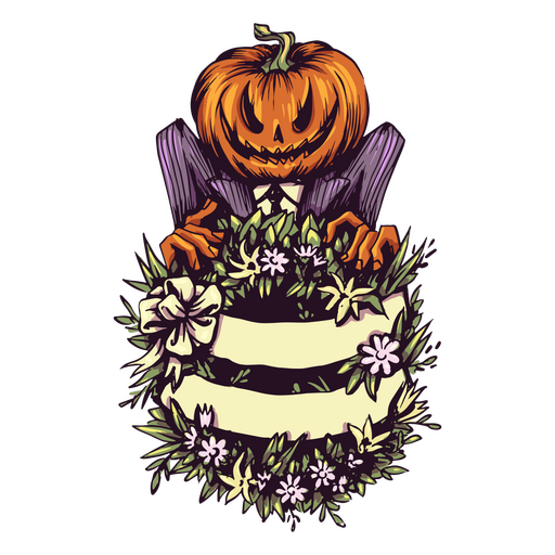 Kürbis-Monster-Begräbnis-Charakter PNG-Design