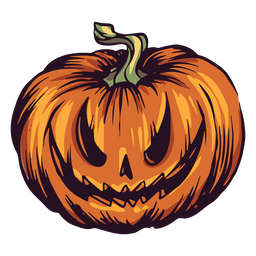 Pumpkin monster scary character PNG Design