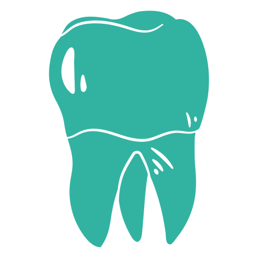Primer plano de un diente molar sano Diseño PNG