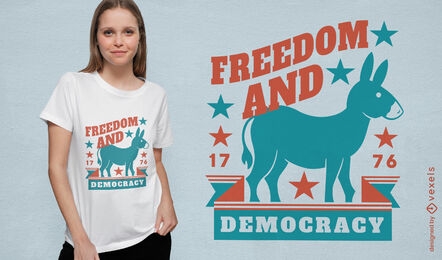 Design de camiseta de burro dos democratas