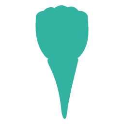Silhouette eines Backenzahns mit seiner Wurzel PNG-Design