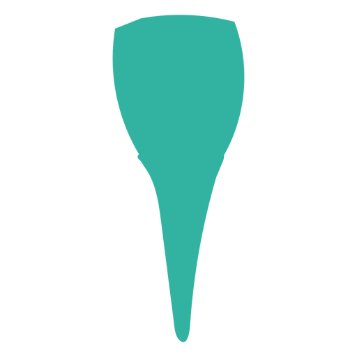 Silhouette of a tooth with its respective root PNG Design