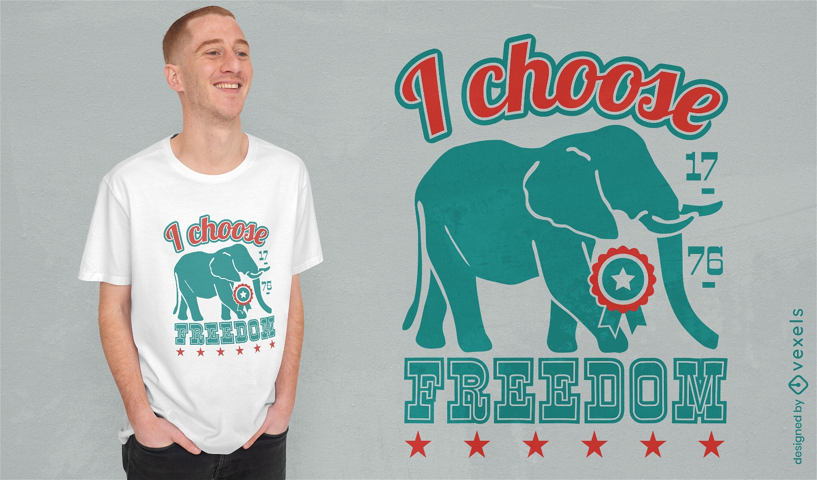 Escolha o design da camiseta dos republicanos da liberdade