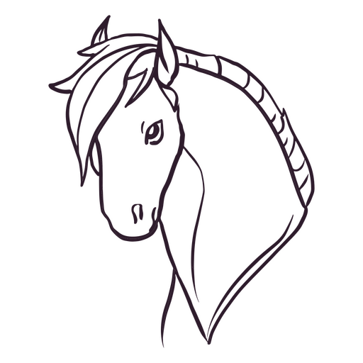 Animal de curso de retrato de cavalo Desenho PNG