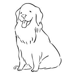 Süßer Hund mit herausgestreckter Zunge PNG-Design
