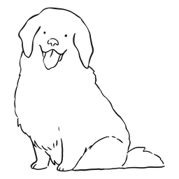 Image of an adorable smiling dog PNG Design