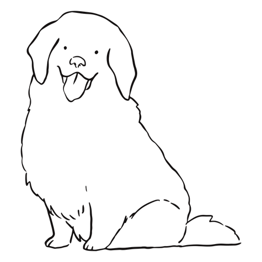 Image of an adorable smiling dog PNG Design
