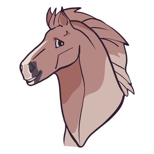 Cabeça de cavalo graciosa Desenho PNG