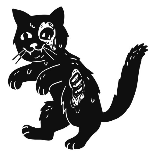 Schmutzige Katze, die von der Straße hereinkommt PNG-Design