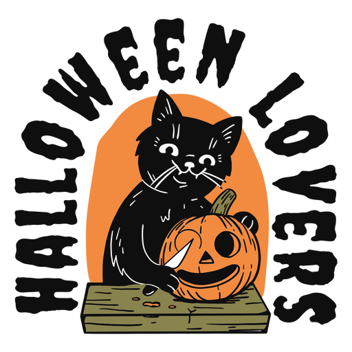 Halloween lovers design PNG Design
