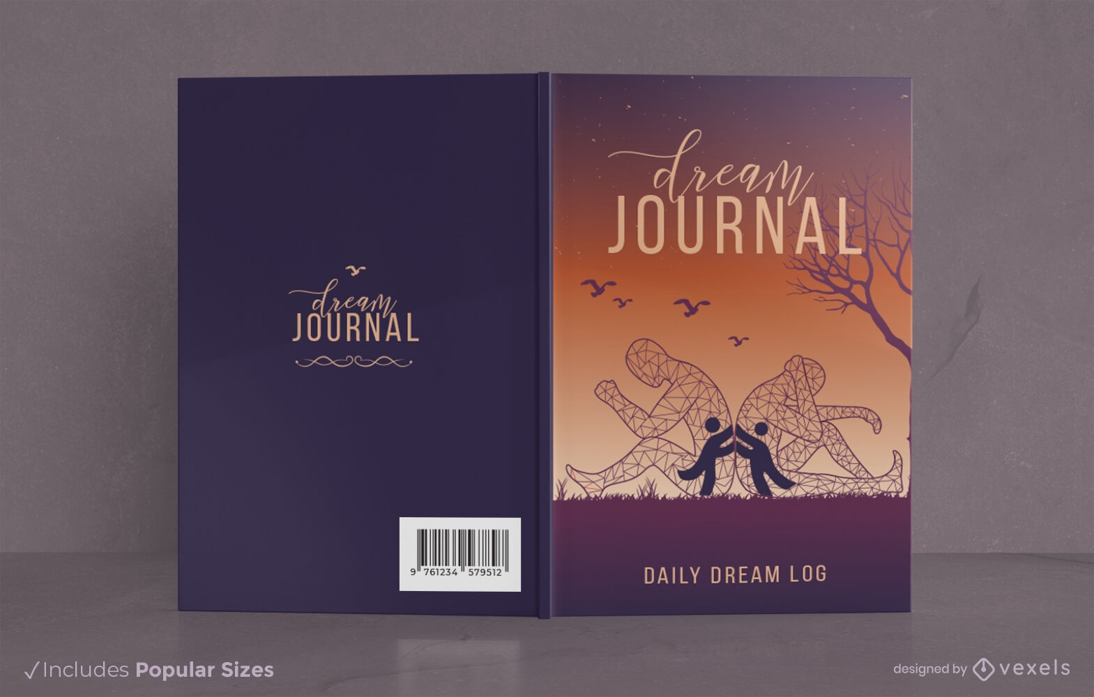Design de capa de livro infantil diário dos sonhos